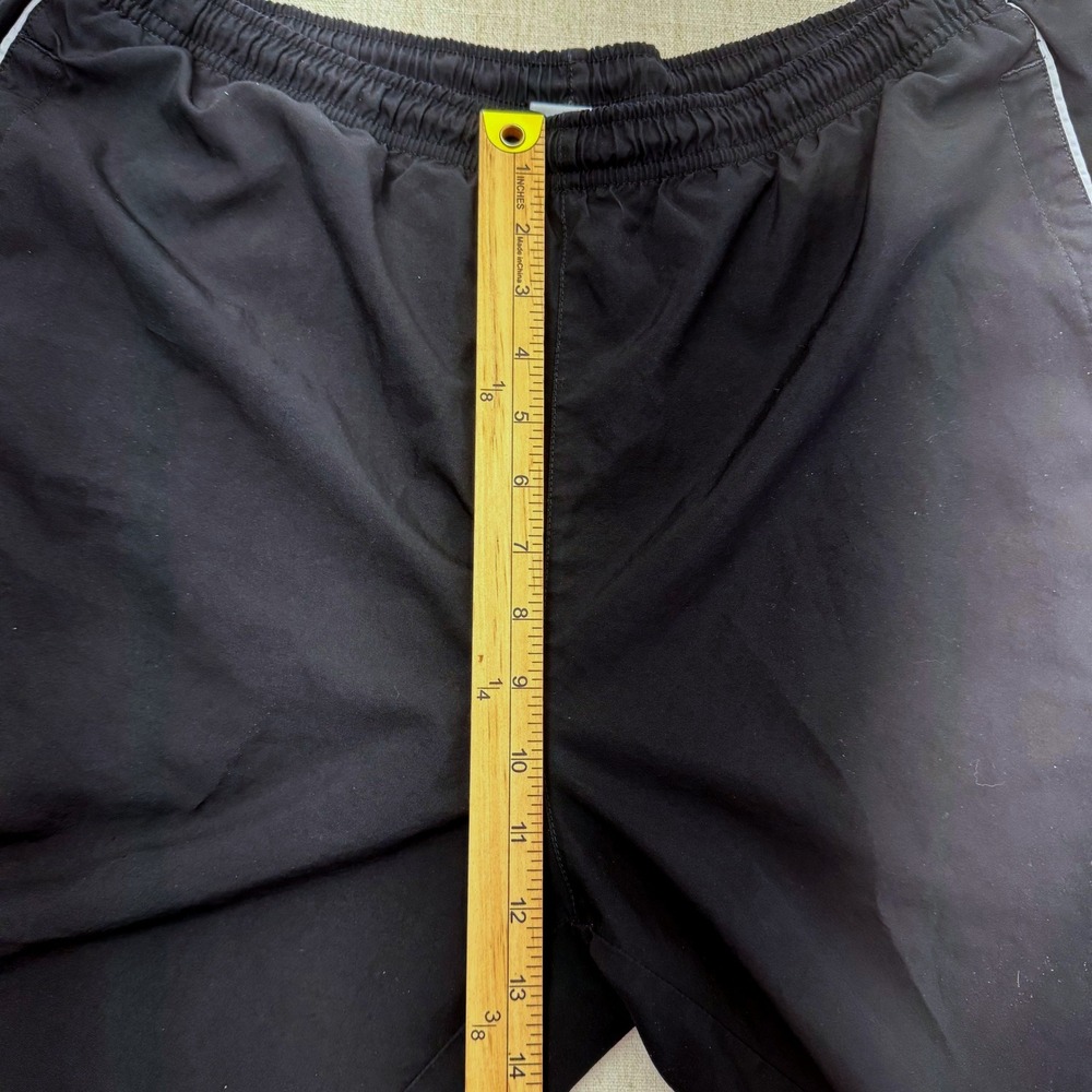 Nike Black Vintage Y2K Running Shorts Mens XL Reflective Embroidered Swoosh - Picture 3 of 14